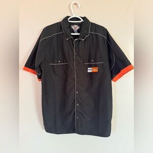 Harley Davidson Motorcycles Embroidered Racing Shirt (Vintage 90’s)